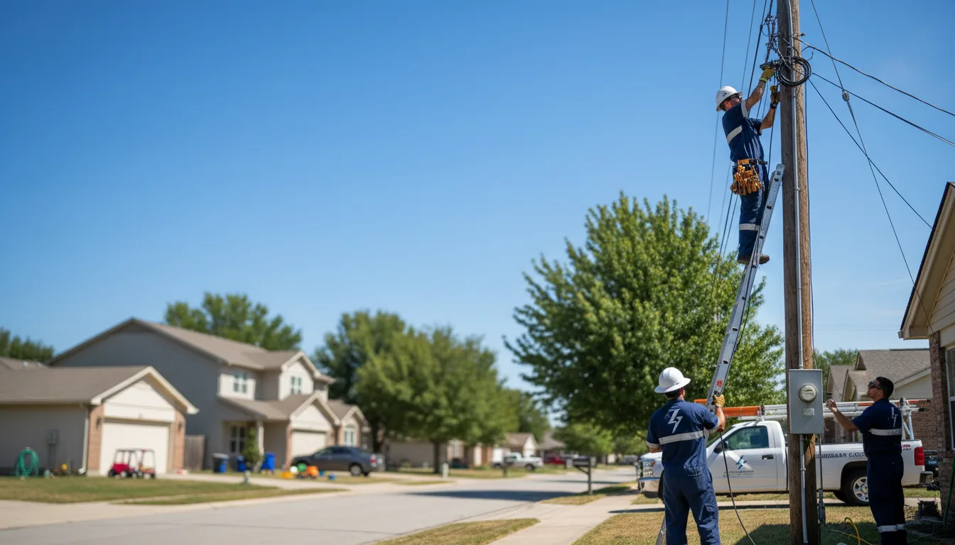 Residential electrician providing installation services in Cooks, MI
